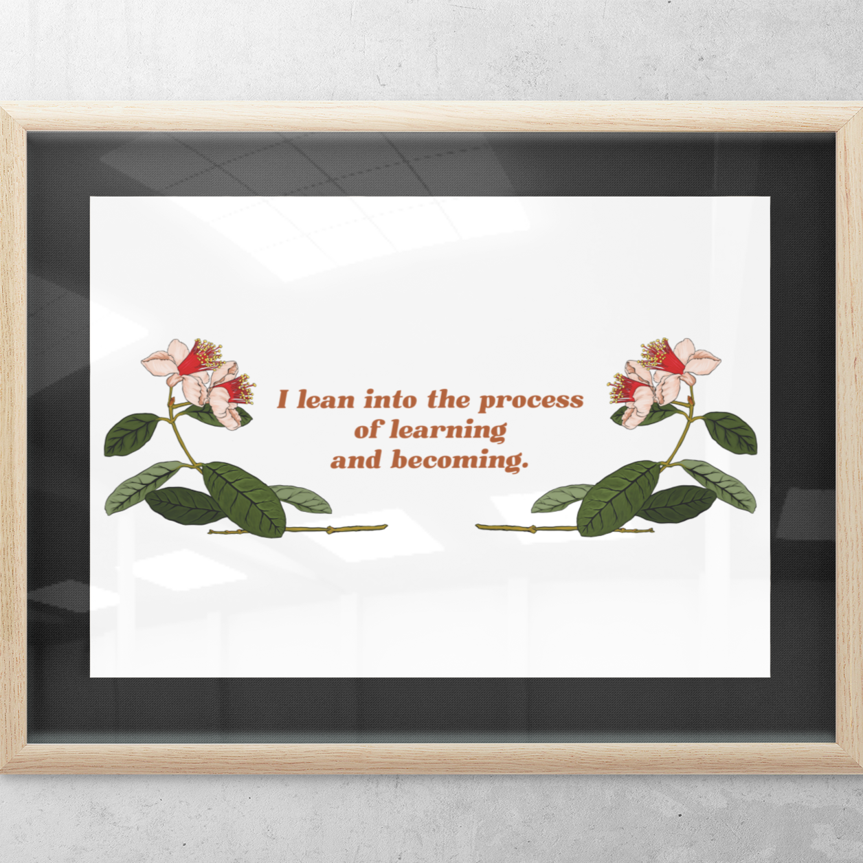 I Lean Into The Process Of Learning And Becoming: Mental Health Print
