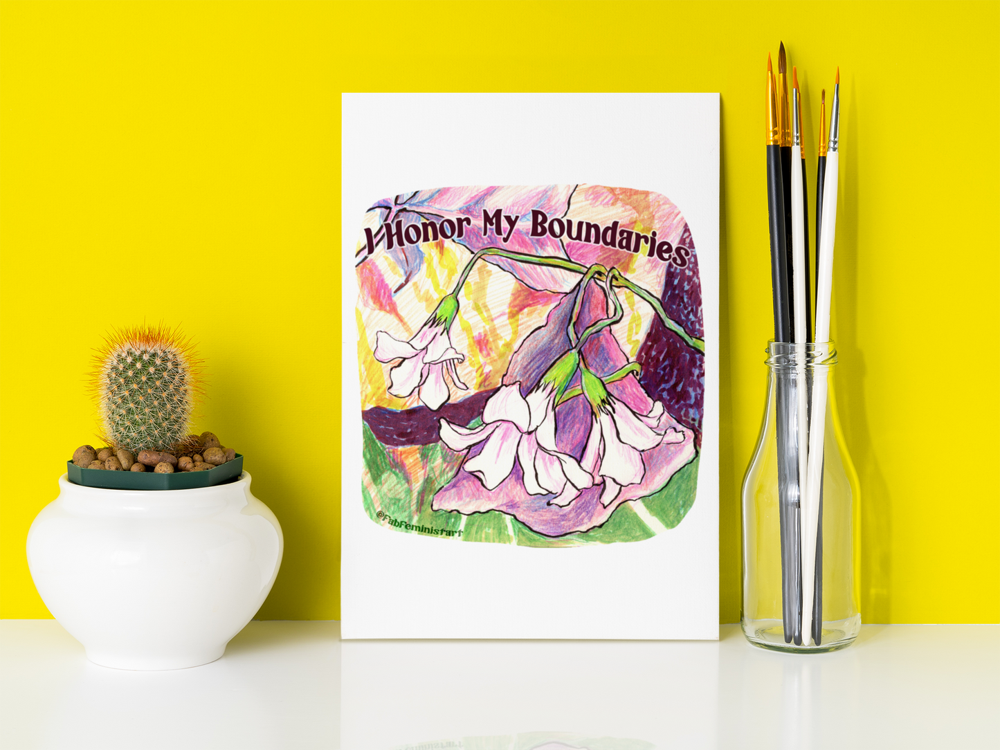 I Honor My Boundaries: Mental Health Print