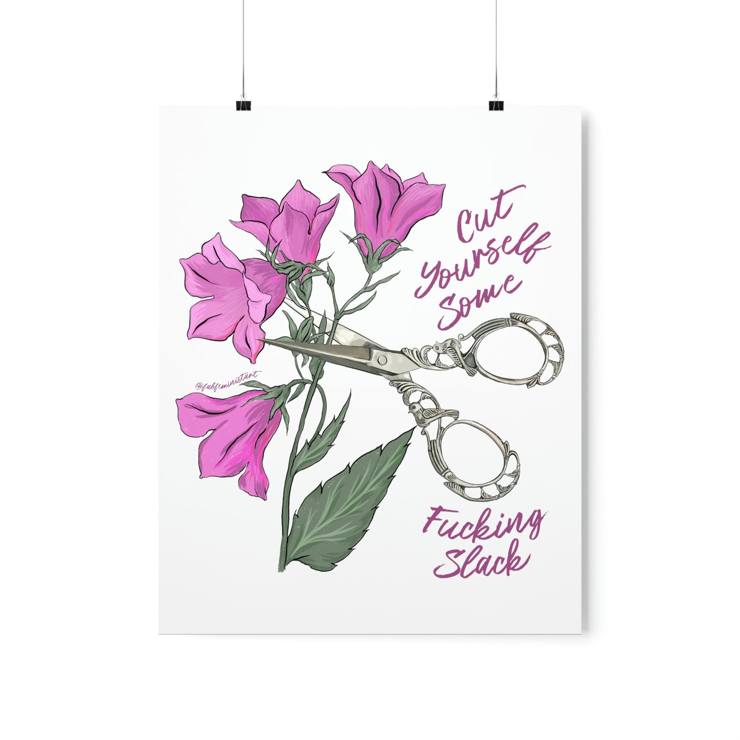 Cut Yourself Some Fucking Slack: Mental Health Print