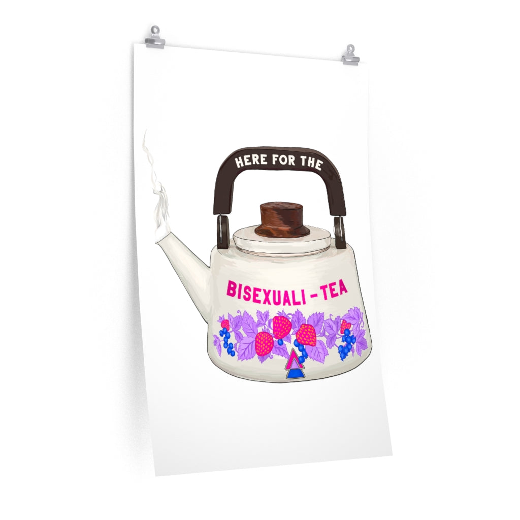 Here For The Bisexualitea: Bi Pride Print