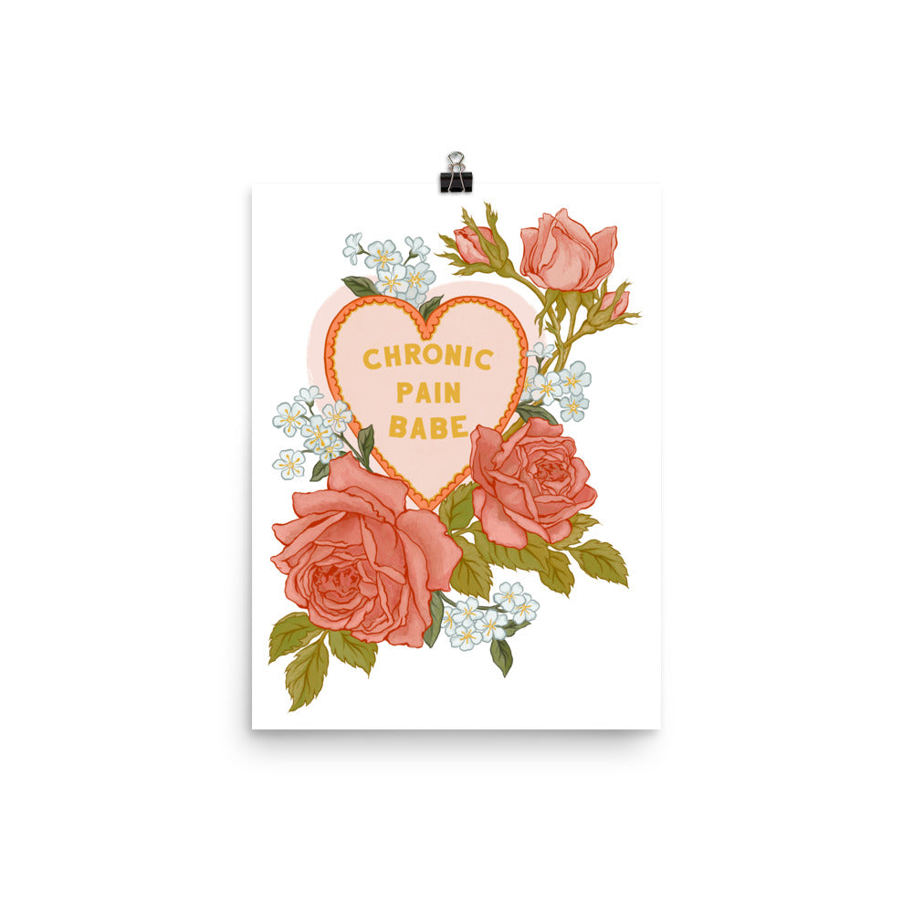Chronic Pain Babe: Feminist Print