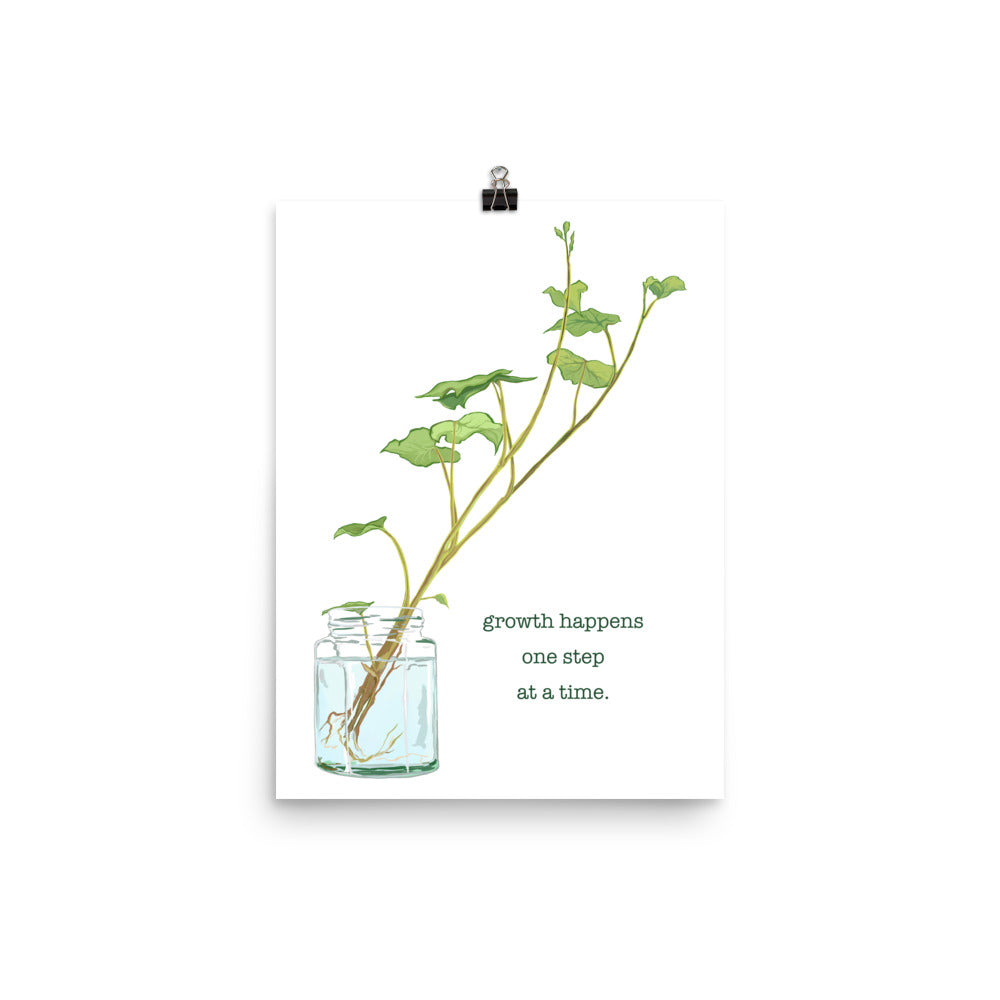 Growth happens one step at a time: Self Care Print