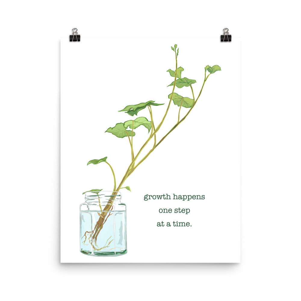 Growth happens one step at a time: Self Care Print