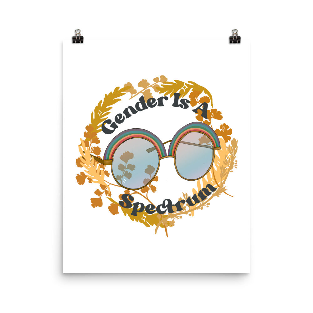Feminist Print: Gender Is A Spectrum, queer pride