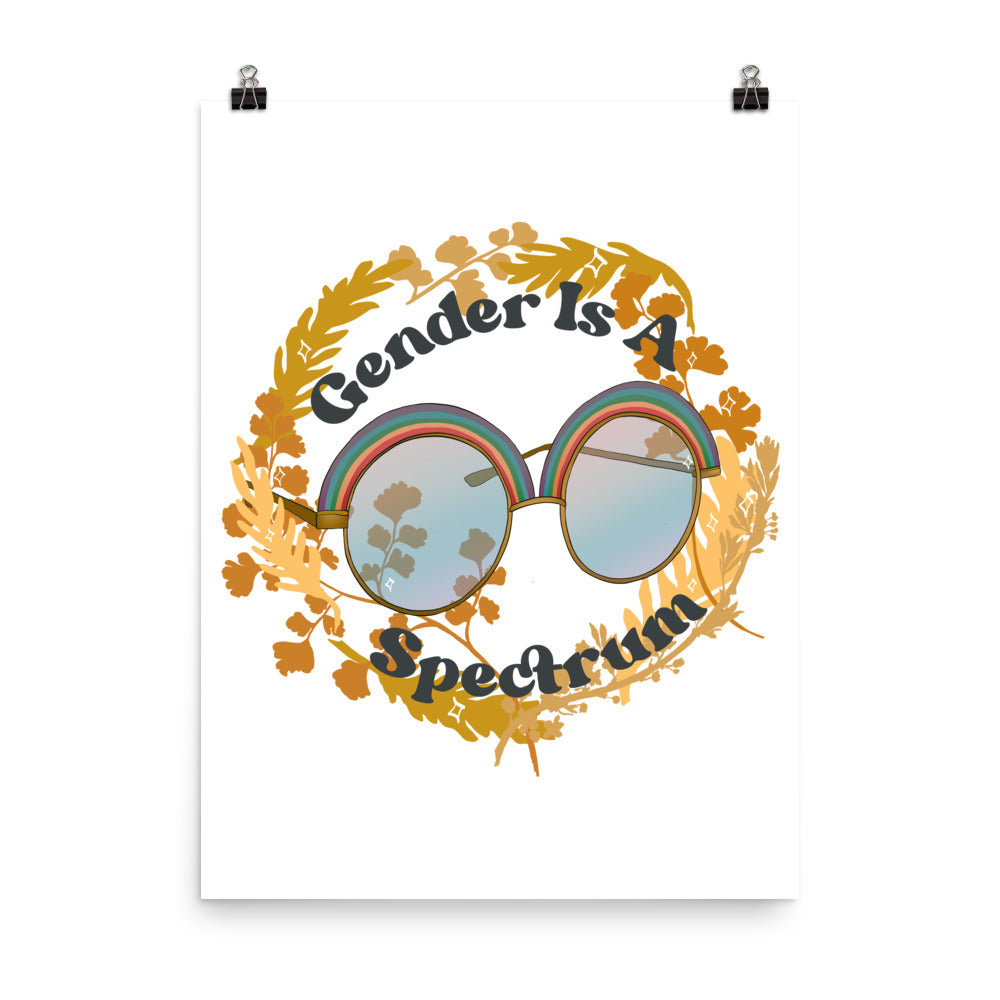 Feminist Print: Gender Is A Spectrum, queer pride