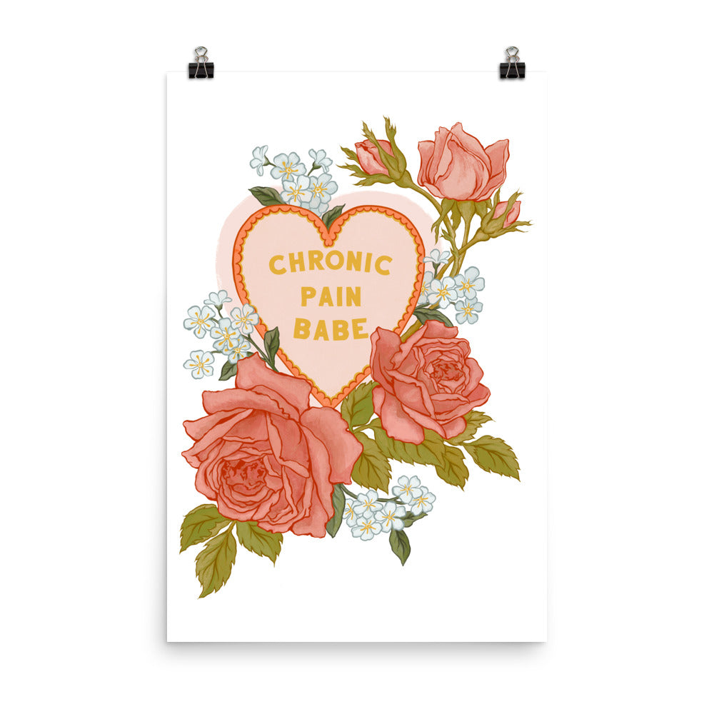 Chronic Pain Babe: Feminist Print