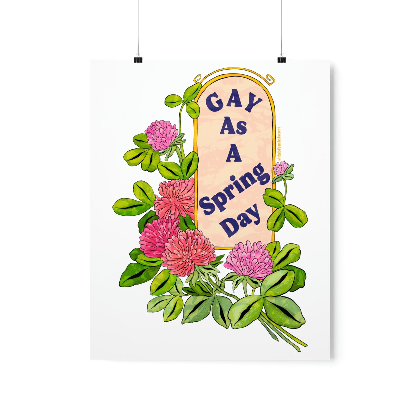 Gay As A Spring Day: Gay Pride Poster
