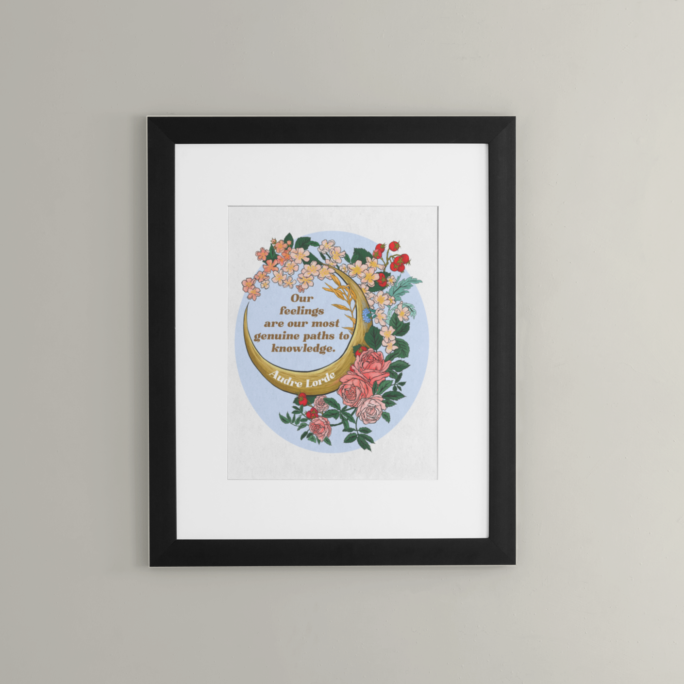 Our Feelings Are Our Most Genuine Paths To Knowledge, Audre Lorde: Feminist Print