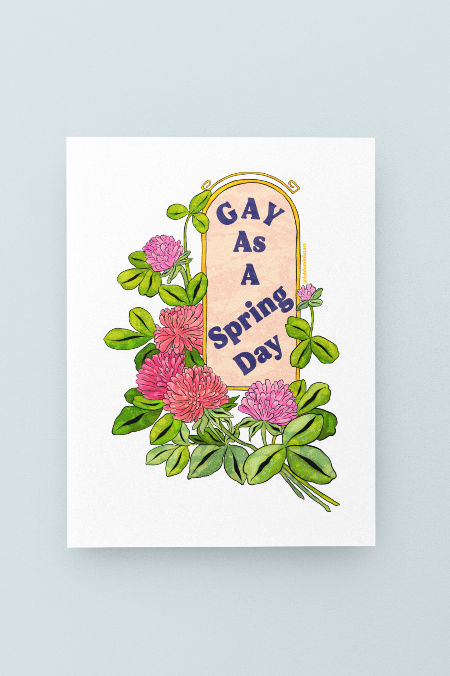Gay As A Spring Day: Gay Pride Poster