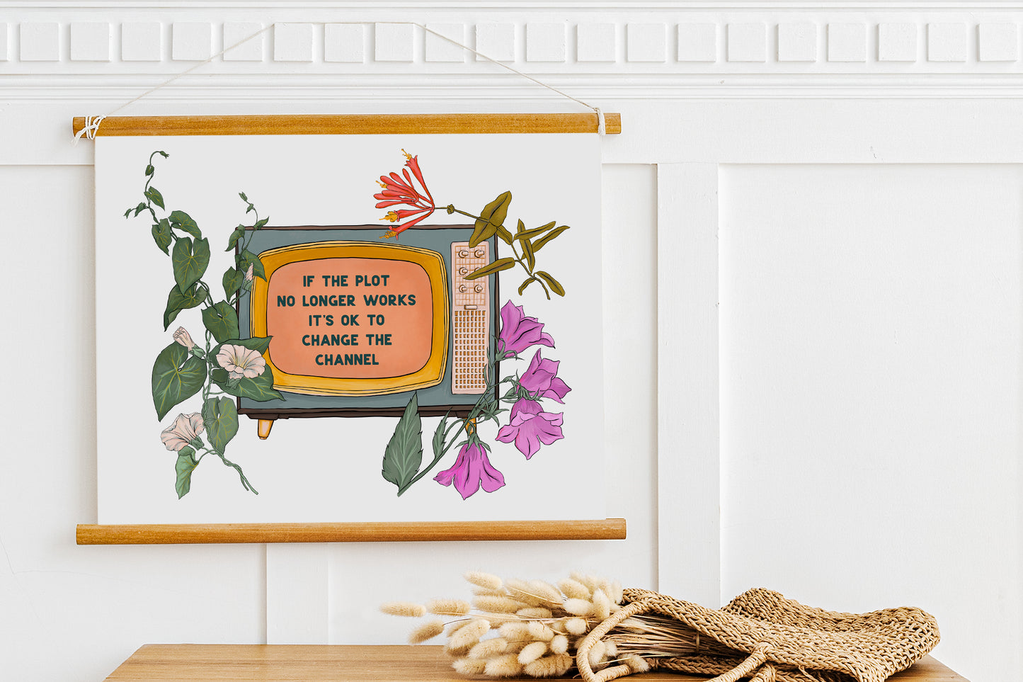 If The Plot No Longer Works It's Ok To Change The Channel: Self Care Print