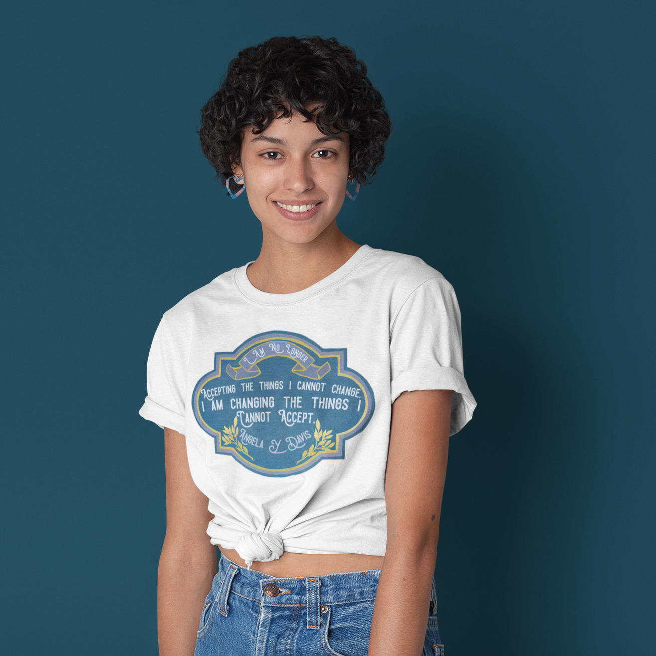 I Am No Longer Accepting The Things I Cannot Change. I Am Changing The Things I Cannot Accept, Angela Davis: Unisex Adult Shirt