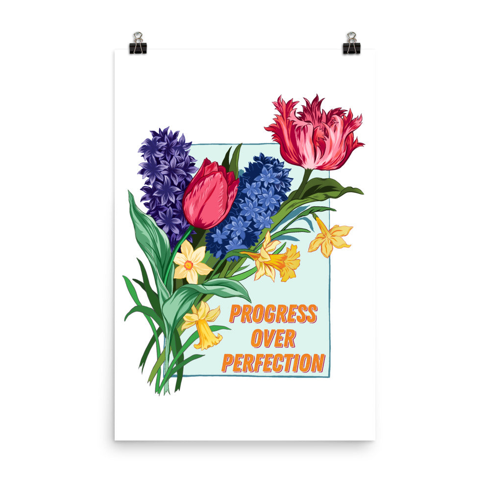 Progress Over Perfection: Self Care Print