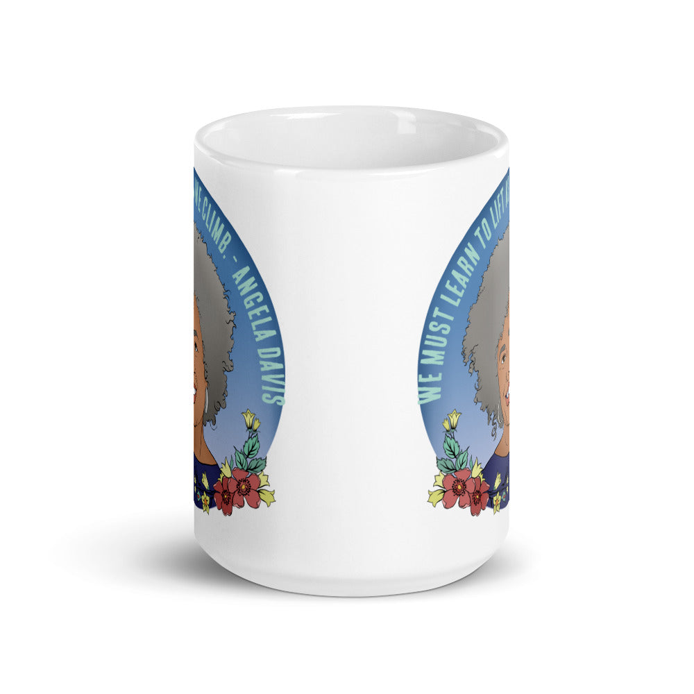 We Must Learn To Lift As We Climb, Angela Davis: Feminist Mug