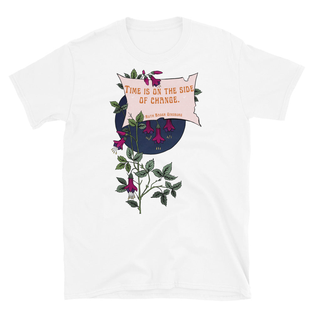 Time Is On The Side Of Change, Ruth Bader Ginsburg: Unisex Adult Shirt