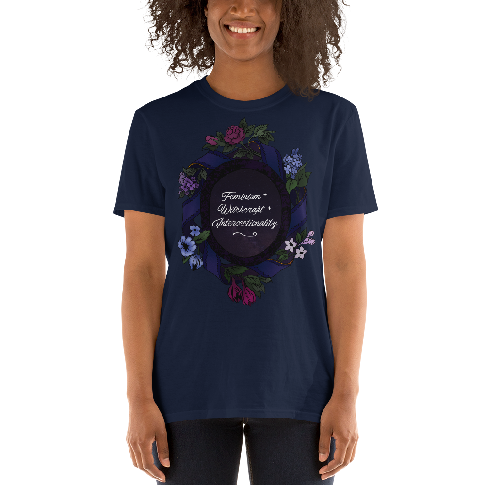 Feminism + Witchcraft + Intersectionality: Unisex Adult Shirt