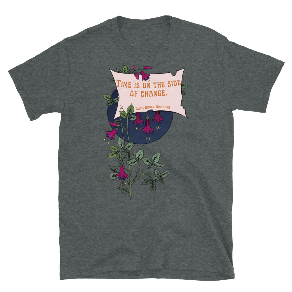Time Is On The Side Of Change, Ruth Bader Ginsburg: Unisex Adult Shirt