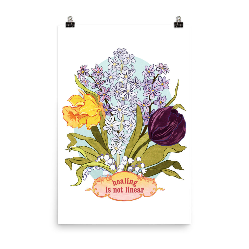 Healing Is Not Linear: Self Care Print