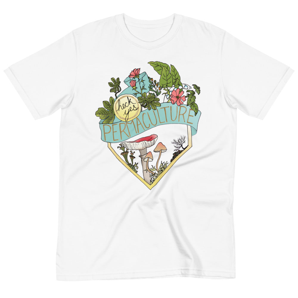 Heck Yes Permaculture: Unisex Adult Organic T-Shirt