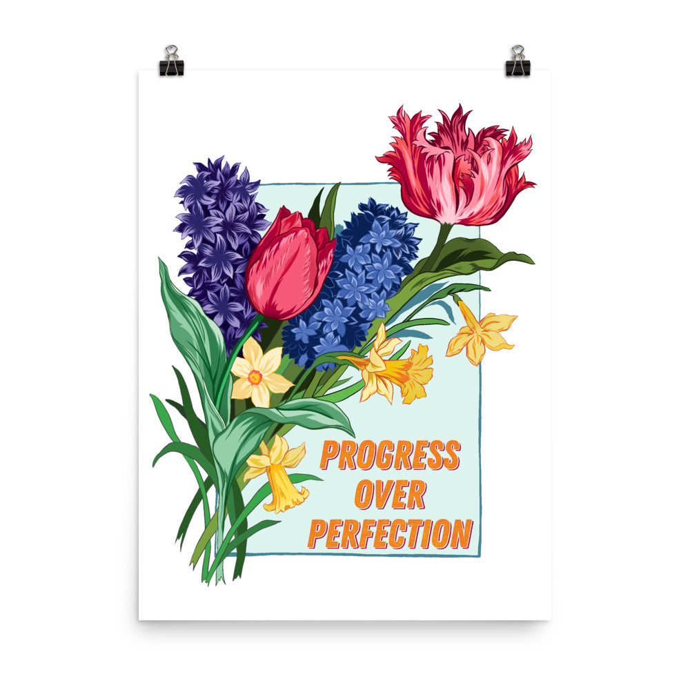 Progress Over Perfection: Self Care Print