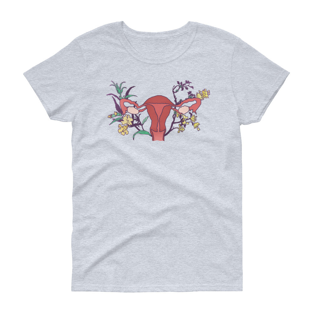 Floral Uterus: Femme Fitted Shirt