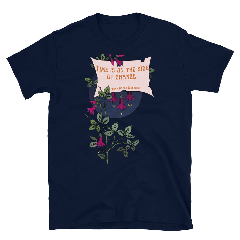 Time Is On The Side Of Change, Ruth Bader Ginsburg: Unisex Adult Shirt