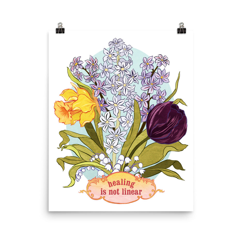 Healing Is Not Linear: Self Care Print