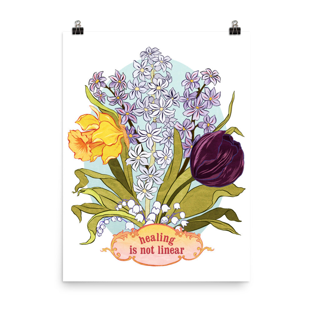Healing Is Not Linear: Self Care Print