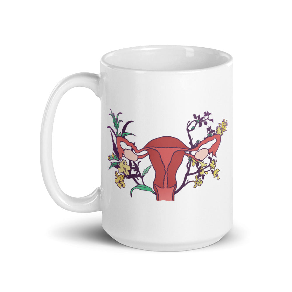Floral Uterus: Feminist Mug