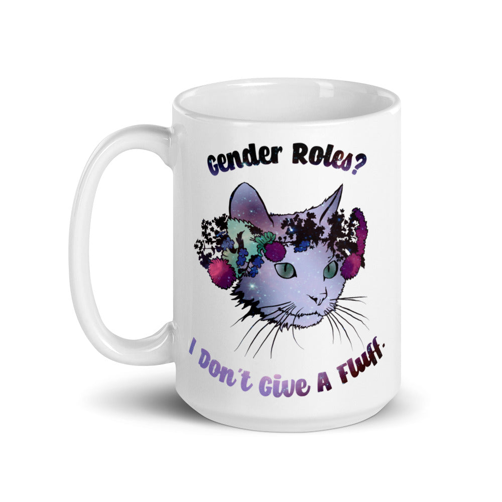 Gender Roles I Don't Give A Fluff: LGBTQ Pride Mug