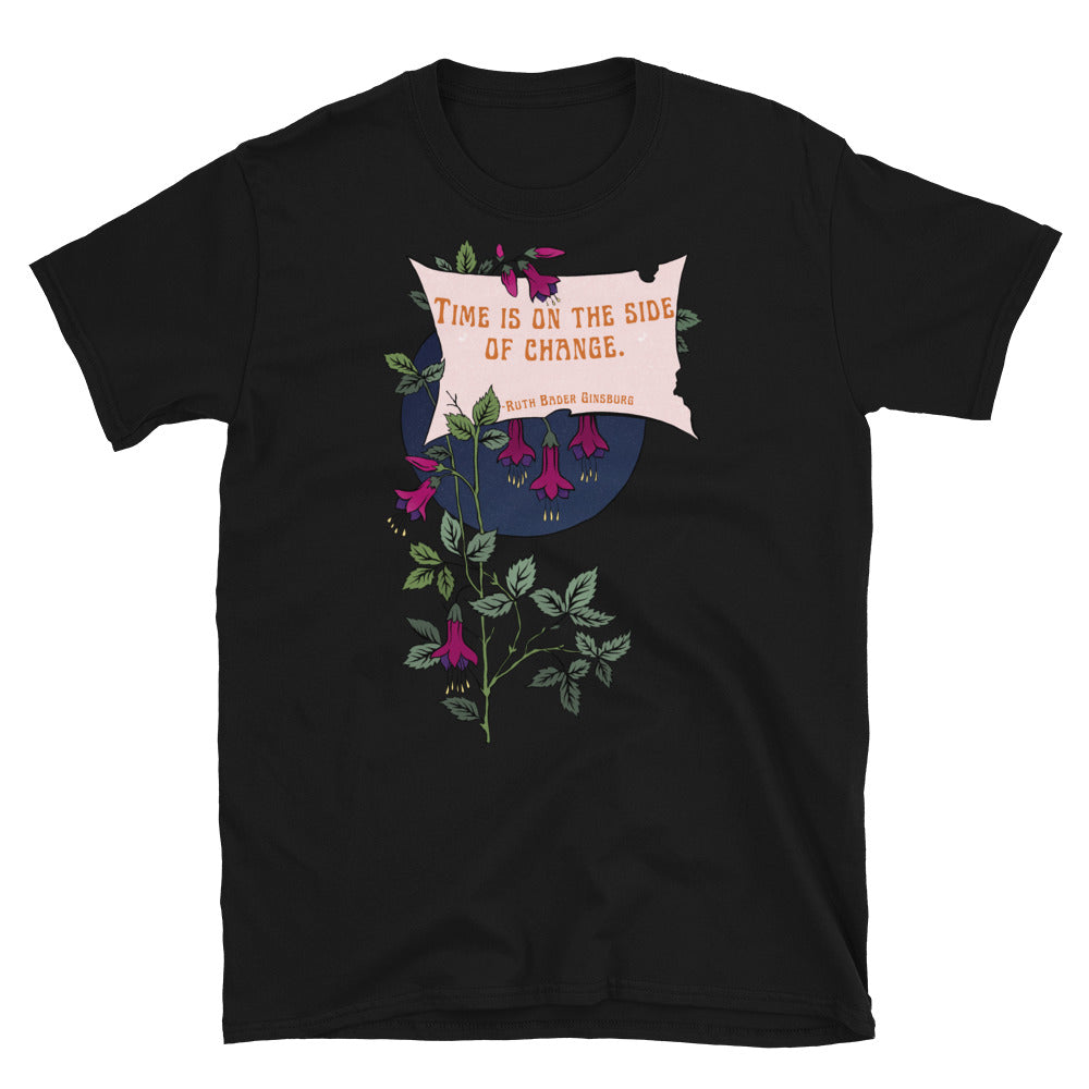 Time Is On The Side Of Change, Ruth Bader Ginsburg: Unisex Adult Shirt