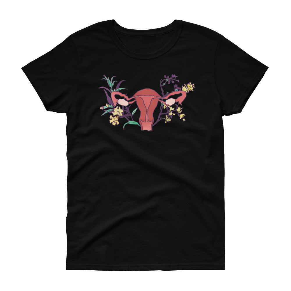 Floral Uterus: Femme Fitted Shirt