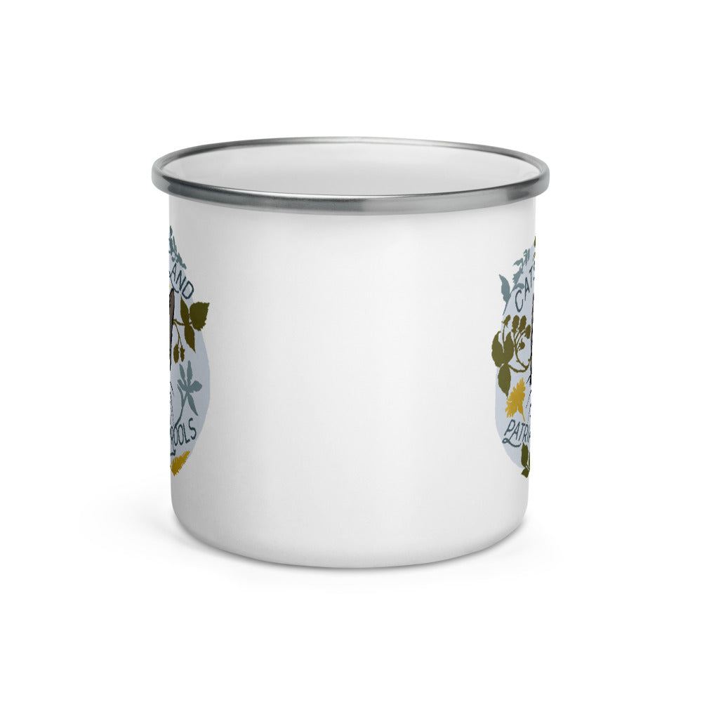 Cats Rule and Patriarchy Drools: Feminist Enamel Mug