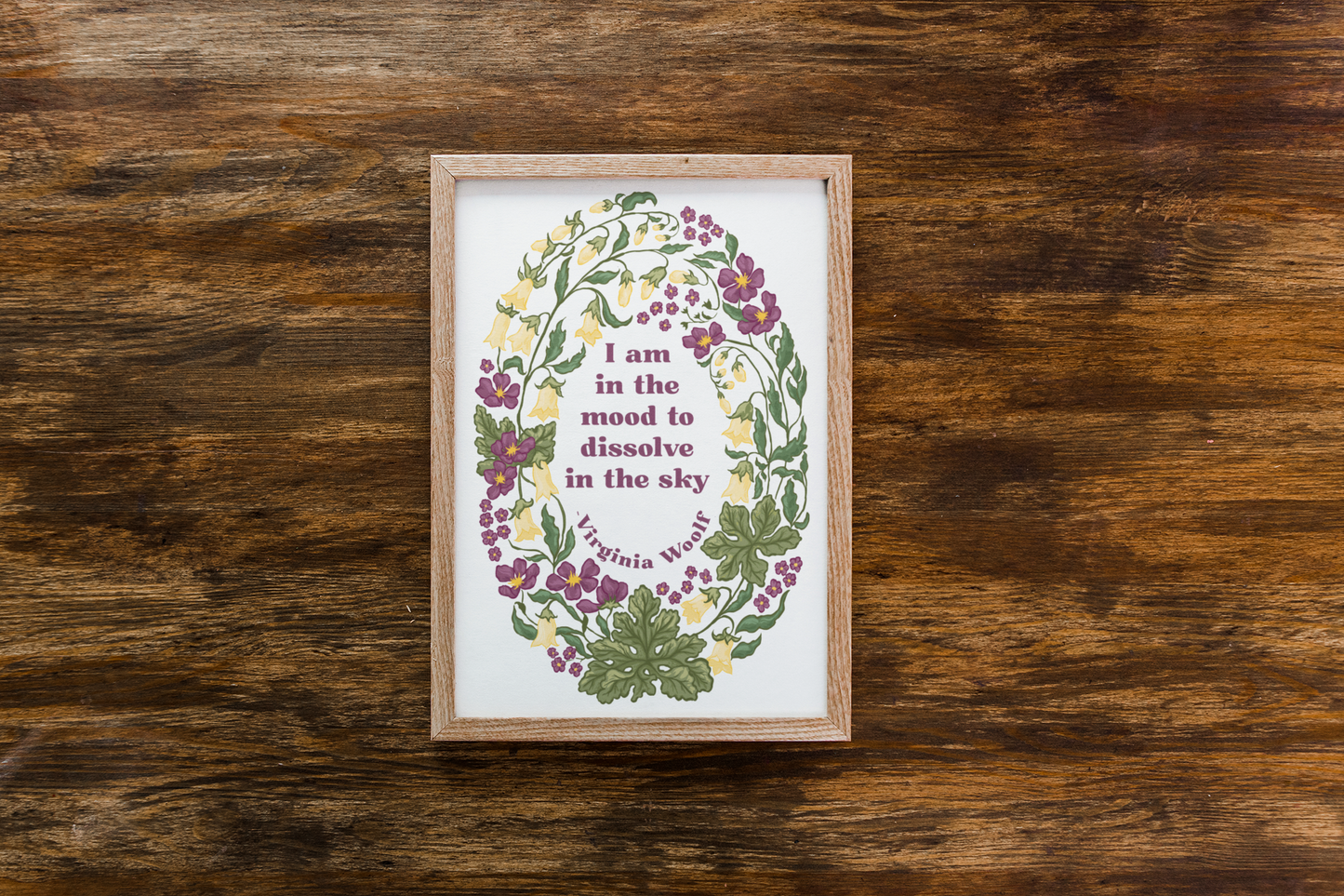 I Am In The Mood To Dissolve In The Sky, Virginia Woolf: Feminist Print