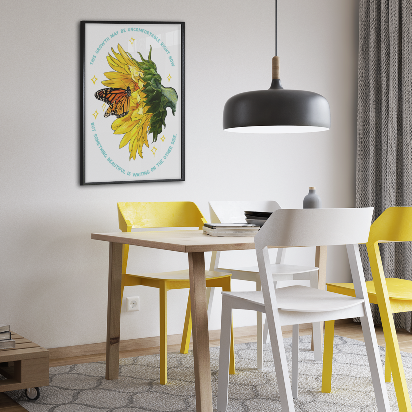 This Growth May Be Uncomfortable But Something Beautiful Is Waiting: Mental Health Print