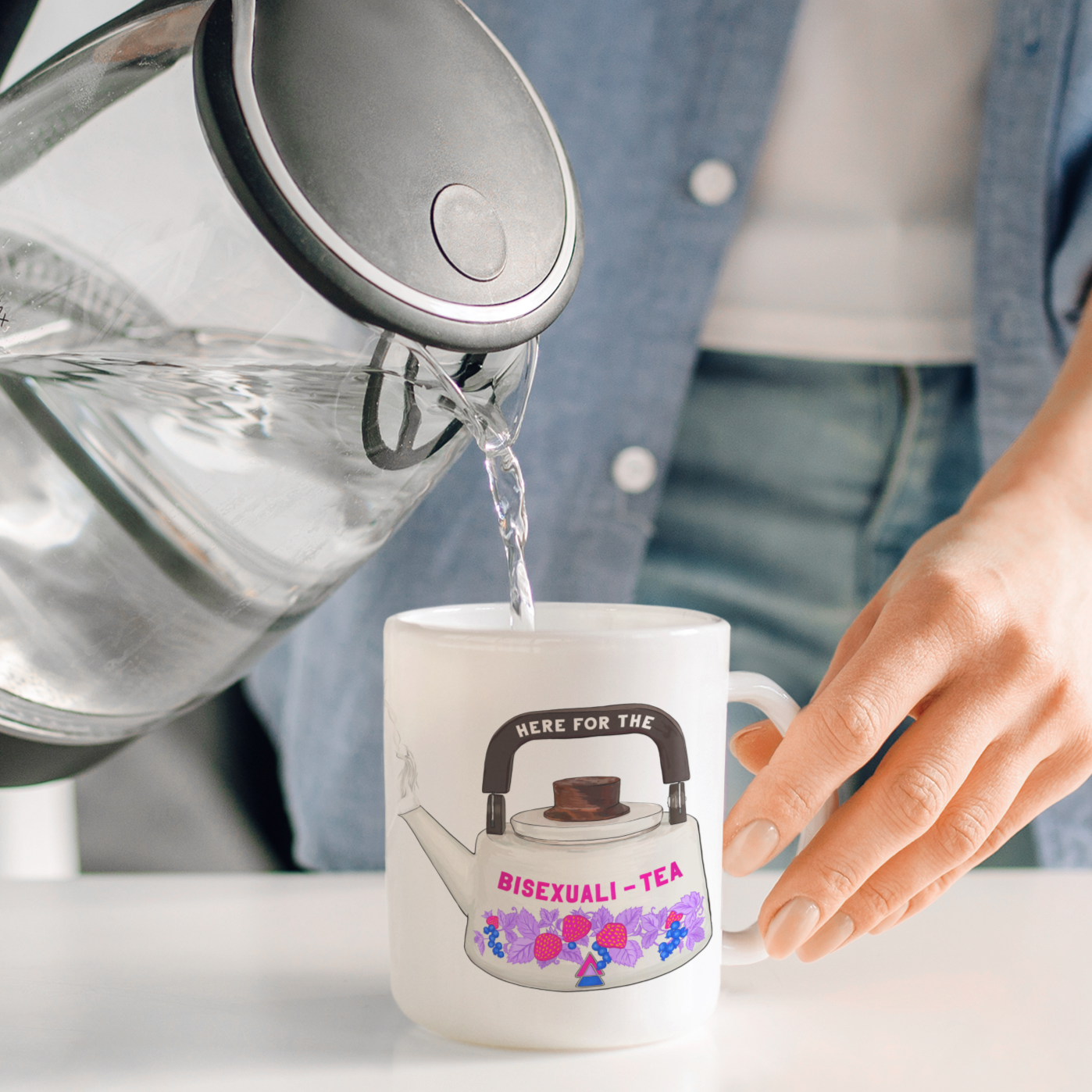 Here For The Bisexualitea: Bi Pride Mug