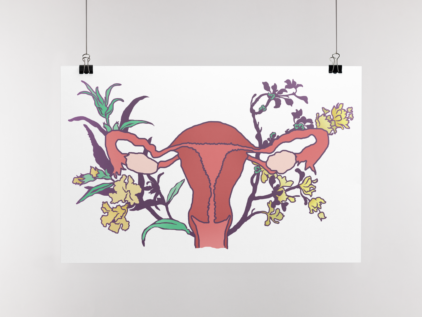 Floral Uterus: Feminist Print