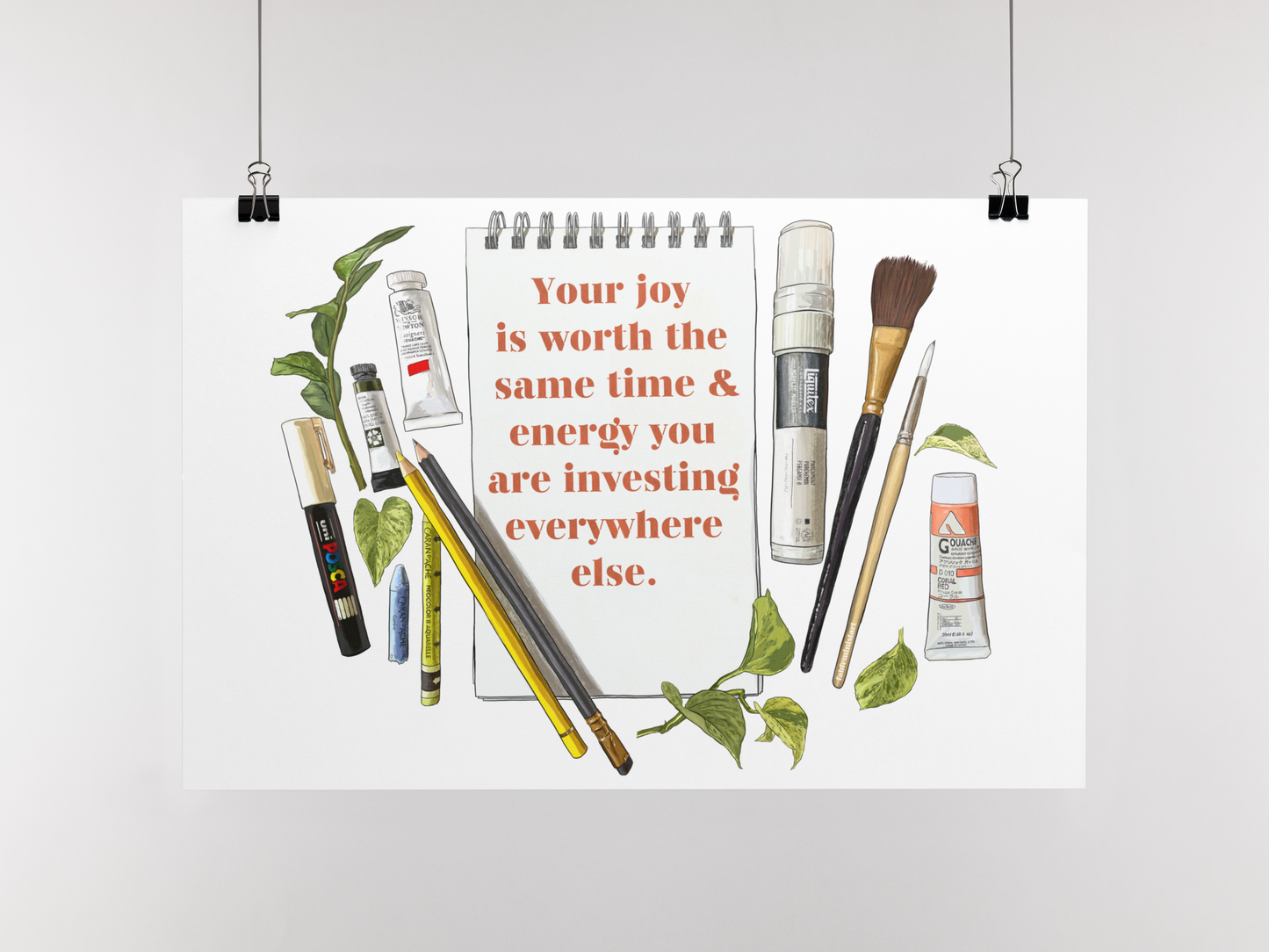 Your Joy Is Worth The Same Time And Energy You Are Investing Everywhere Else: Self Care Print