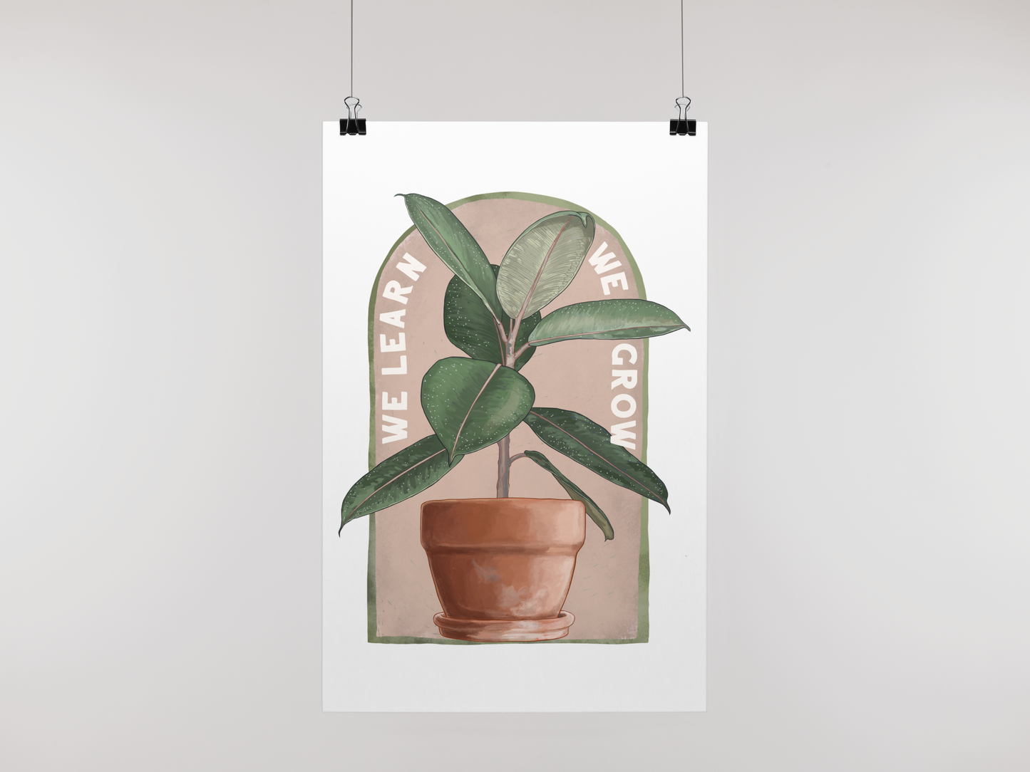 We Learn We Grow: Self Care Print