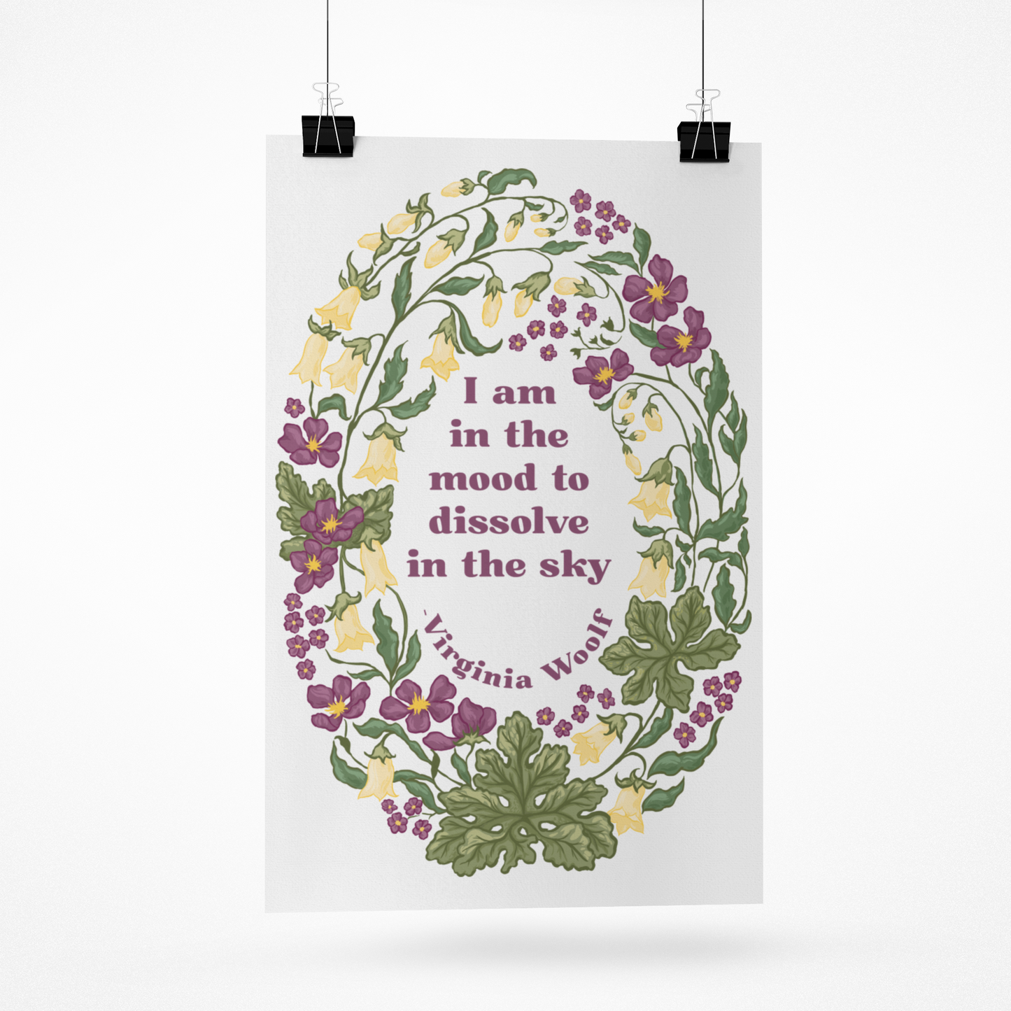 I Am In The Mood To Dissolve In The Sky, Virginia Woolf: Feminist Print