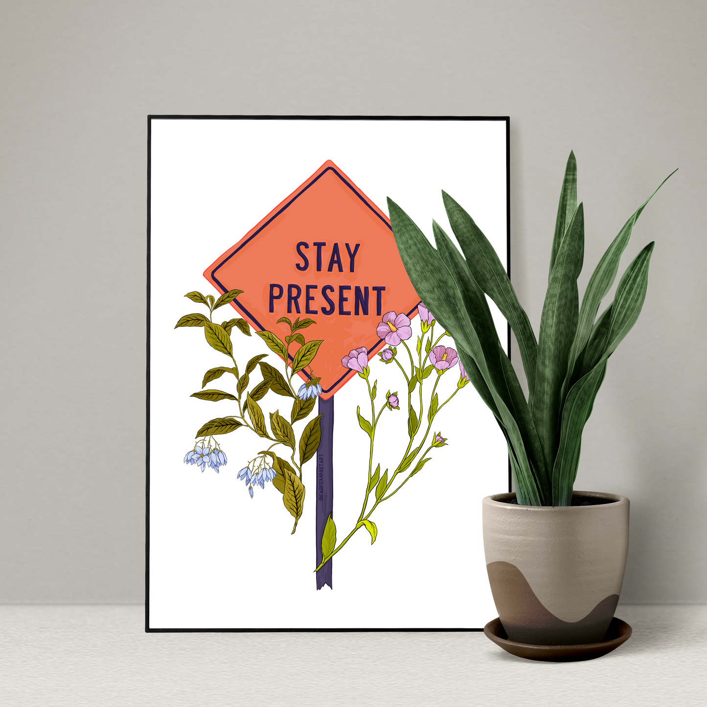 Stay Present: Self Care Print