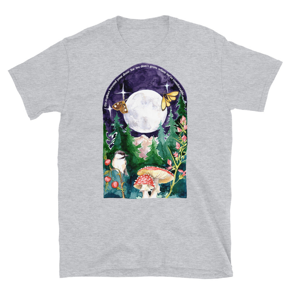 Go Explore Beyond Your Door For You Don't Grow When You're Comfortable: Mental Health Shirt
