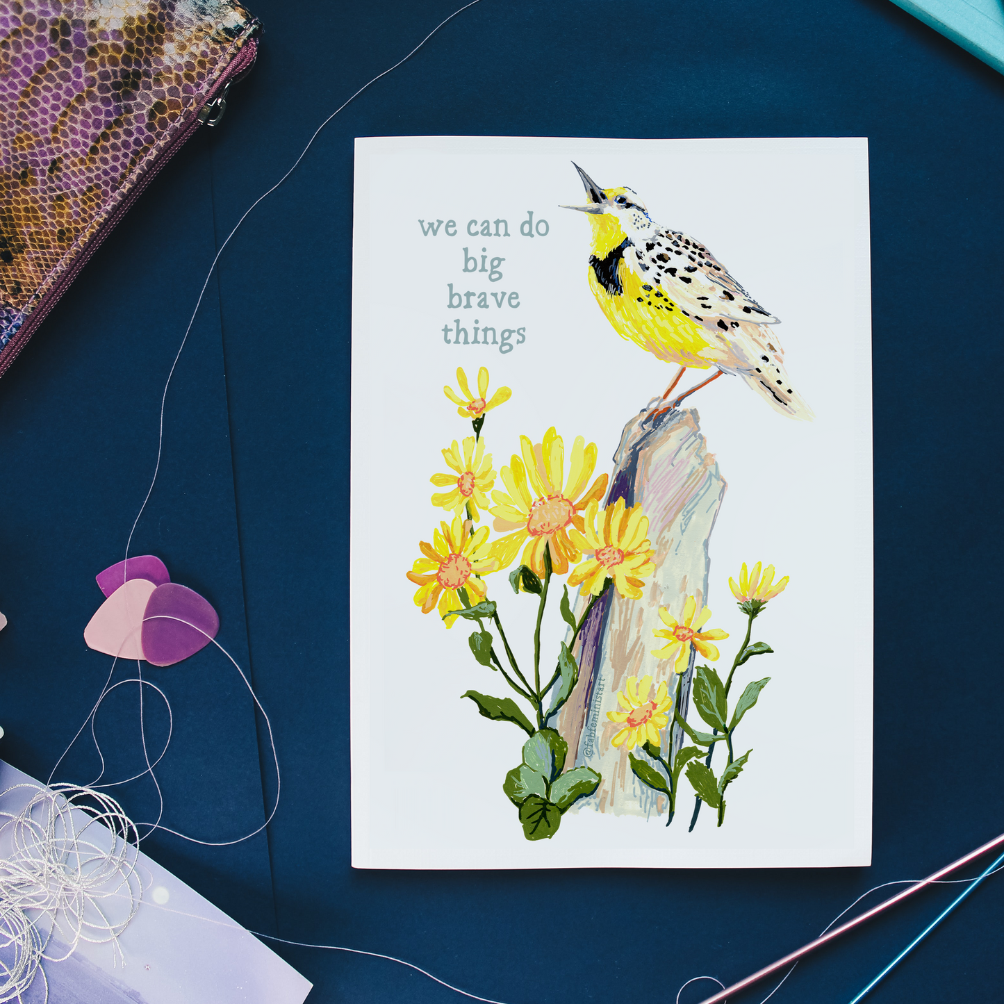 We Can Do Big Brave Things: Self Care Print