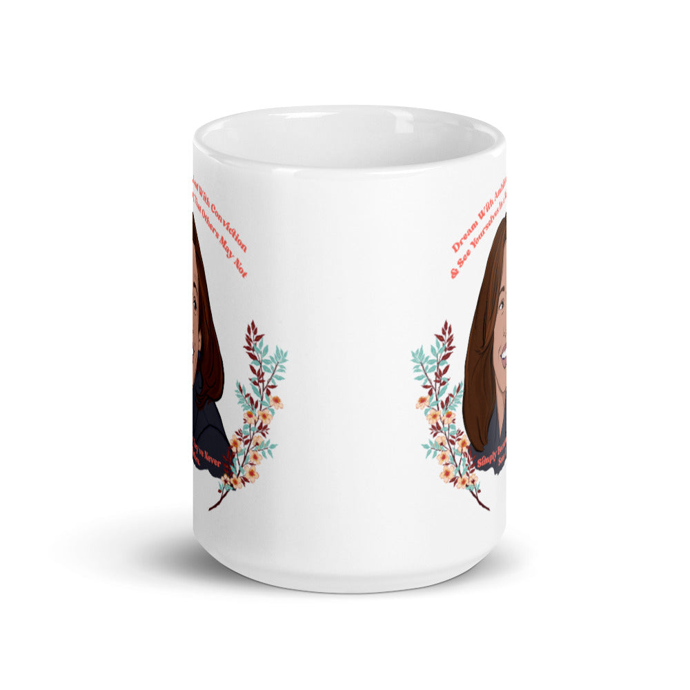 Dream With Ambition, Lead With Conviction, Kamala Harris: Feminist Mug