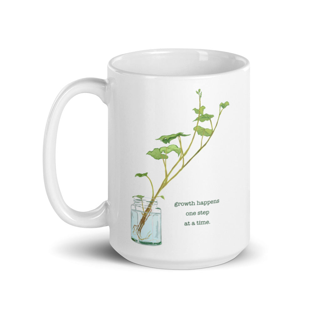 Growth happens one step at a time: Mental Health Mug