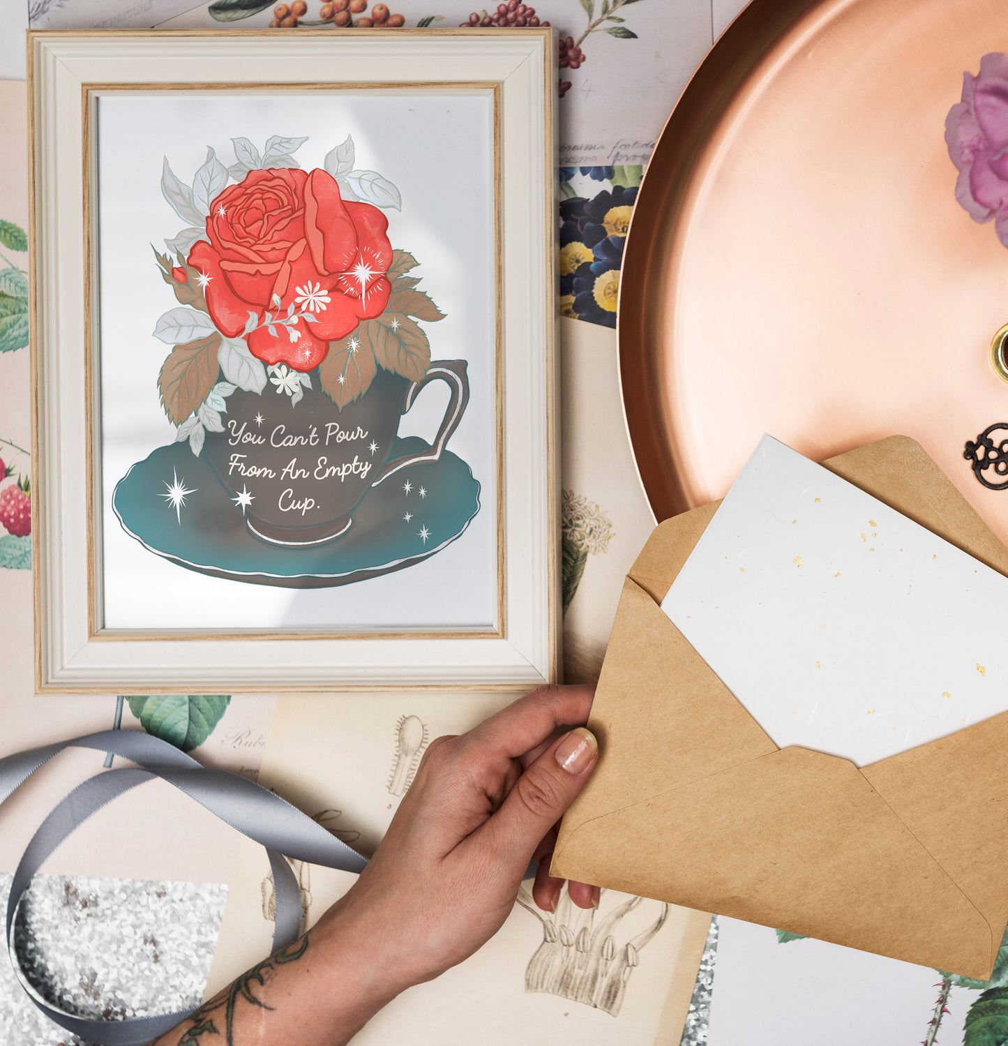 You Can't Pour From An Empty Cup: Mental Health Print