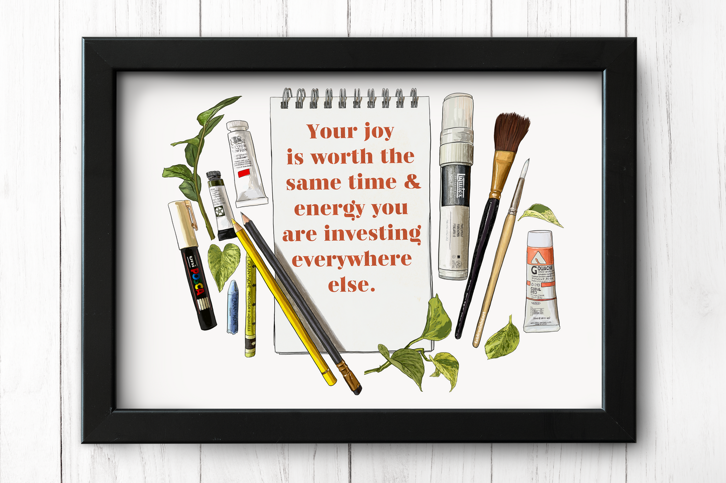 Your Joy Is Worth The Same Time And Energy You Are Investing Everywhere Else: Self Care Print