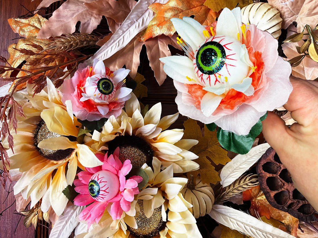 DIY Tutorial: Halloween Eyeball Flowers