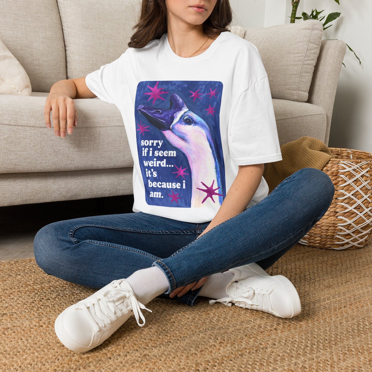 sorry if i seem weird... it's because i am: feminist shirt