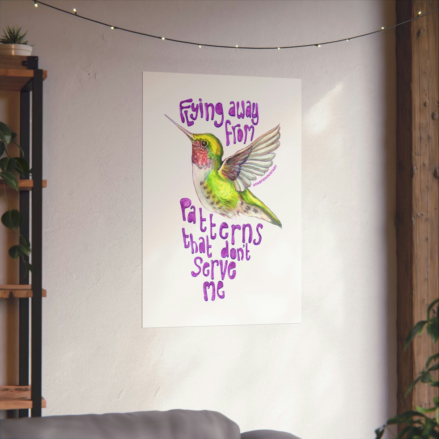 Flying Away From Patterns That Don't Serve Me: Mental Health Poster