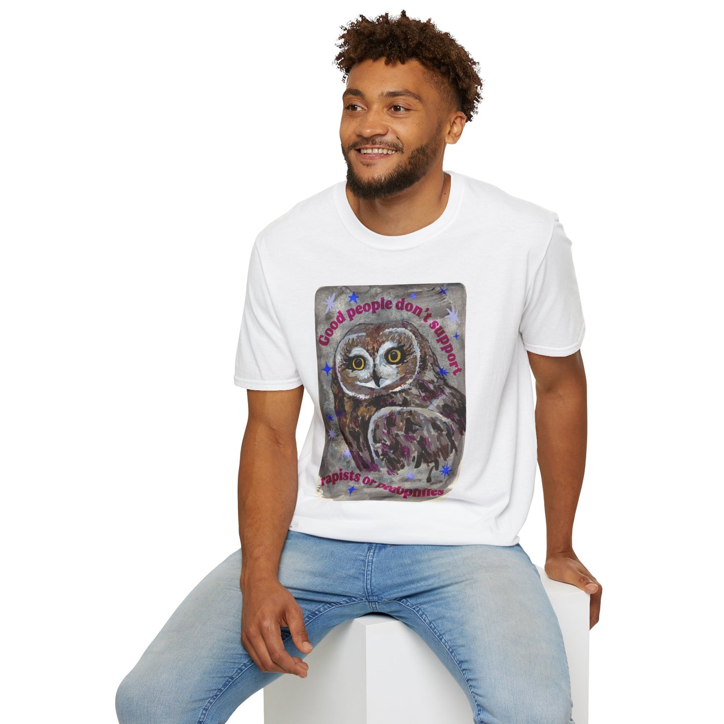 Good people don't support rapists or pedophiles: feminist shirt
